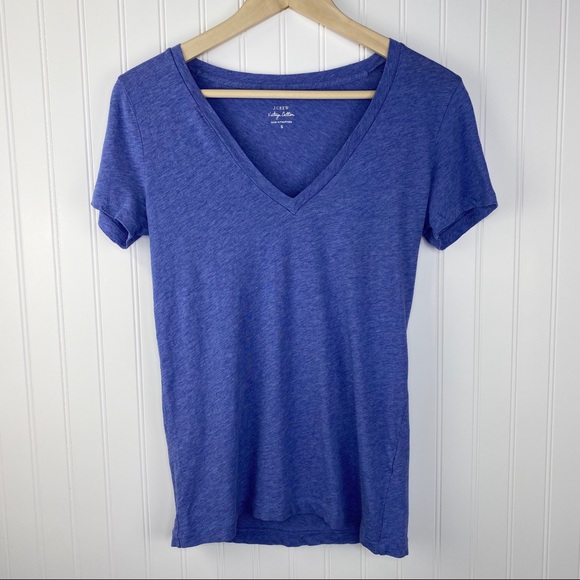 J. Crew Tops - J. Crew Vintage Cotton V- Neck Tee Shirt Purple S